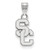 Sterling Silver University of Southern California Small Pendant LogoArt SS002USC