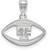 Image of Sterling Silver University of Tennessee Pendant in Football by LogoArt SS057UTN