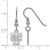 Image of Sterling Silver University of Tennessee X-Small Dangle Earrings LogoArt SS047UTN