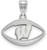 Image of Sterling Silver University of Wisconsin Pendant in Football by LogoArt