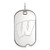 Sterling Silver University of Wisconsin Small Dog Tag by LogoArt