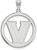 Image of Sterling Silver Villanova University L Pendant in Circle by LogoArt