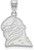 Image of Sterling Silver Virginia Tech Large Pendant by LogoArt (SS061VTE)