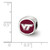 Sterling Silver Virginia Tech VT Cushion Shaped Double Logo Bead by LogoArt