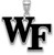 Image of Sterling Silver Wake Forest University Large Enamel Pendant by LogoArt SS026WFU