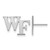 Sterling Silver Wake Forest University Small Post Earrings by LogoArt (SS062WFU)