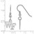 Sterling Silver Wake Forest University X-Small Dangle Earrings LogoArt SS006WFU