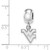 Image of Sterling Silver West Virginia University XSmall Dangle Bead Charm LogoArt SS035 Image of Sterling Silver West Virginia University XSmall Dangle Bead Charm LogoArt SS035