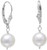 Sterling Silver White Cultured Freshwater Pearl Lever Back Earrings