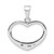 Image of Sterling Silver White CZ Polished Heart Pendant