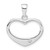 Image of Sterling Silver White CZ Polished Heart Pendant