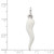 Image of Sterling Silver White Enamel Italian Horn Pendant