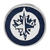 Sterling Silver Winnipeg Jets on Maple Leaf Circle Enamel Logo Bead by LogoArt