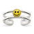 Image of Sterling Silver Yellow & Black Enameled Smiley Toe Ring