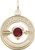Synthetic Crystal Simulated Birthstone Charms Collection - January (Choose Metal) by Rembrandt