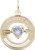 Synthetic Crystal Simulated Birthstone Charms Collection - March (Choose Metal) by Rembrandt