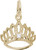 Image of Tiara Charm w/ White Synthetic Crystal (Choose Metal) by Rembrandt