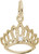 Tiara Charm w/ White Synthetic Crystal (Choose Metal) by Rembrandt