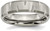 Image of Titanium Beveled Edge Notched 6mm Brushed Band Ring
