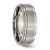 Image of Titanium Double Step Ridged Edge 8mm Satin and Polished Band Ring