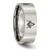 Image of Titanium Flat 8mm Laser Design Polished Band Ring TB3M