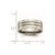 Titanium Grooved 8mm Brushed and Polished Band Ring TB189