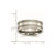 Titanium Grooved 8mm Brushed and Polished Band Ring TB203