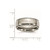 Titanium Grooved and Beaded Edge 8mm Polished Band Ring TB133