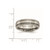 Titanium Grooved Edge 6mm Satin and Polished Band Ring TB41
