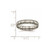 Image of Titanium Polished Grooved Criss Cross Design Ring