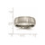 Image of Titanium Ridged Edge 8mm Brushed and Polished Band Ring TB38