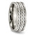 Image of Titanium w/ Sterling Silver Braided Inlay 8mm Brushed and Antiqued Band Ring