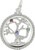 Image of Tree Of Life Charm w/ Multicolor Synthetic Crystals (Choose Metal) by Rembrandt