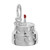 Two-Tier Birthday Cake w/ Candle Charm & Red Enamel (Choose Metal) by Rembrandt