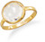 Image of Vermeil Freeform Faceted Clear Quartz Stackable Ring - CLEARANCE
