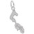 Image of Whidbey Island Map Charm (Choose Metal) by Rembrandt