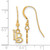 Yellow 925 LogoArt California State University Long Beach XS Dangle Earrings
