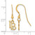 Image of Yellow 925 LogoArt California State University Long Beach XS Dangle Earrings