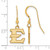 Image of Yellow 925 Silver LogoArt East Tennessee State University Small Dangle Earrings