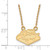 Yellow 925 Silver LogoArt LA University of Nevada-Las Vegas Small Pendant Necklace