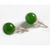 Image of 18K Yellow Gold Nephrite Jade Ball Stud Earrings