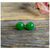 Image of 18K Yellow Gold Nephrite Jade Ball Stud Earrings