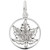 Image of Niagara Falls Cutout Maple Leaf Charm (Choose Metal) by Rembrandt