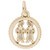 Image of Small Open Disc Gemini Zodiac Charm (Choose Metal) by Rembrandt