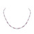 14kt White Gold Womens Round Ruby Diamond 18-inch Tennis Necklace 5-5/8 Cttw