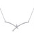 Image of 10kt White Gold Womens Pear Diamond Modern Fashion Necklace 1/4 Cttw