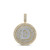 Image of 10kt Two-tone Gold Mens Round Diamond Letter D Circle Charm Pendant 3-7/8 Cttw