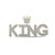 Image of 10kt Two-tone Gold Mens Round Diamond King Crown Phrase Charm Pendant 3 Cttw