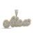 Image of 10kt Two-tone Gold Mens Round Diamond ALEX Name Charm Pendant 2 Cttw
