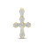 Image of 10kt Yellow Gold Mens Baguette Diamond Cross Charm Pendant 1-5/8 Cttw
